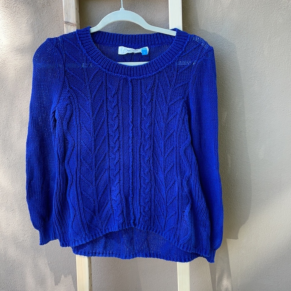 Anthropologie Sparrow cotton cable knit sweater